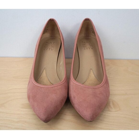 Naturalizer Oden Pink Faux Suede Leather Kitten Heels Pumps Shoes Size 6.5 - Picture 3 of 10